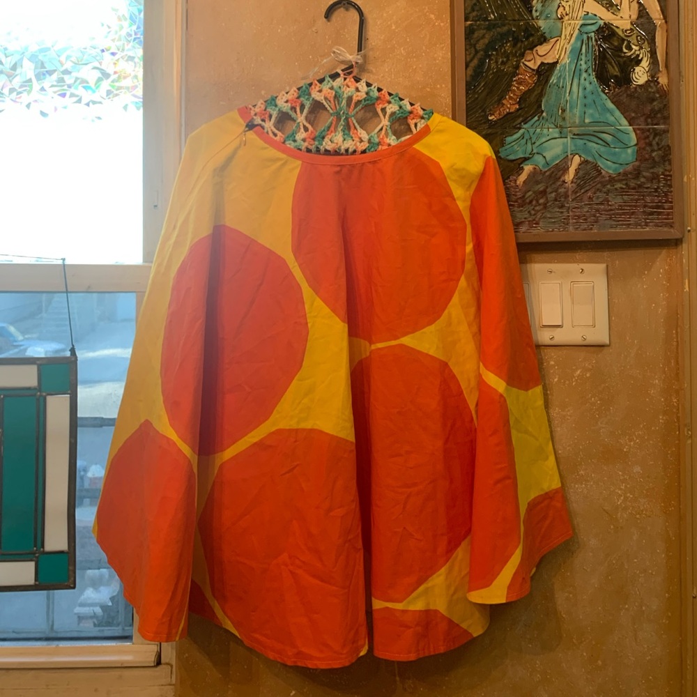HTF Rare Stephen DiGeronimo Vintage Orange & Yellle‎ circle circles skirt